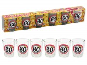 Pálinkás pohár szett Boldog 60. Születésnapot 6db 40ml