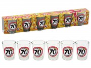 Pálinkás pohár szett Boldog 70. Születésnapot 6db 40ml