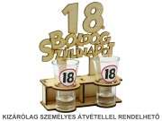 Pálinkás pohár szett LP002 Boldog 18. szülinapot 2db 75ml