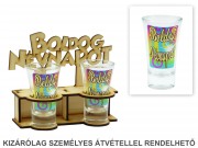 Pálinkás pohár szett LP009 Boldog névnapot 2db 75ml