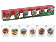 Pálinkás pohár szett Vadászos 6db 40ml