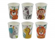 Papírpohár Boldog szülinapot vadállatos 6db 250ml 656636