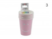 Papírpohár smile pasztell 6db 250ml 656698