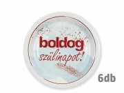 Papírtányér Boldog Szülinapot kék 6db 22,5cm 633057