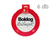 Papírtányér Boldog Szülinapot piros/fehér 6db 23cm 6075811