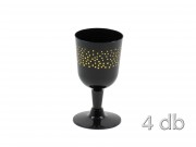 Party boros pohár fekete/arany 4db 12cm 178000520