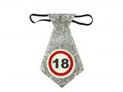 Party nyakkendő 18 évszámos ezüst 19,5cm 601732