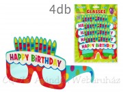 Party szemüveg Happy Birthday 4db 181049