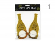 Party szemüveg Happy New Year arany/ezüst 3db 17cm 625076 2f