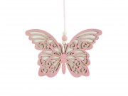 Pillangó dekoráció rózsaszín 12,5x8cm 491200