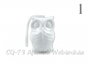 Porcelán bagoly fehér 8cm AAA711180