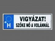 Rendszámtábla Vigyázat! Szőke nő a volánnál DR017