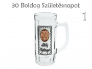 Söröskorsó 30 Boldog Születésnapot fémcímkés 0,5l