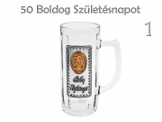 Söröskorsó 50 Boldog Születésnapot fémcímkés 0,5l