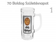 Söröskorsó 70 Boldog Születésnapot fémcímkés 0,5l