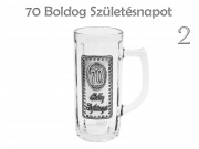 Söröskorsó 70 Boldog Születésnapot fémcímkés 0,5l