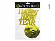 Spirál dekoráció Happy New Year arany/ezüst 625090 2f