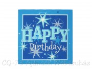 Szalvéta Happy Birthday kék 3 rétegű 33cm 20db Q45624