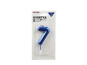 Számgyertya 7 kék fényes 6cm 614711