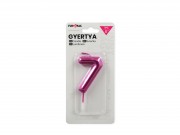 Számgyertya 7 rózsaszín fényes 6cm 614612