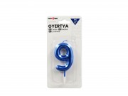 Számgyertya 9 kék fényes 6cm 614735