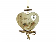 Szív + madárka dekoráció Happy Spring 20cm 491147