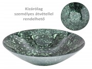 Tál kerek sötétzöld márvány 32cm 228704