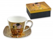Teás csésze +alátét Klimt Csók díszdobozban KLIMT0125