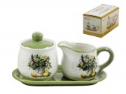 Tej- és cukortartó virág+citrom 172861