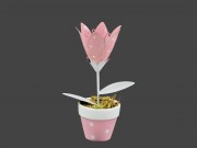 Tulipán cserépben rózsaszín 19cm 069041