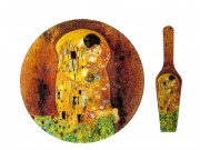 Üveg tál +tortalapát Klimt 30cm 287124