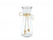 Üveg váza gombos 6x18cm JS150256