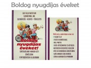 Üvegcímke Nyugdíjas búcsúztatóra motoros 2db-os 9x13/8x11cm öntapadós PDUC25