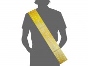 Vállszalag Boldog Szülinapot sárga 1,6mx9,5cm 624840