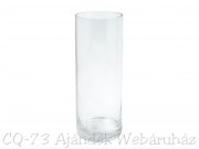Váza üveg henger 27cm 486045